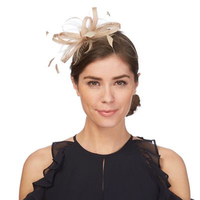 Natural feather fascinator